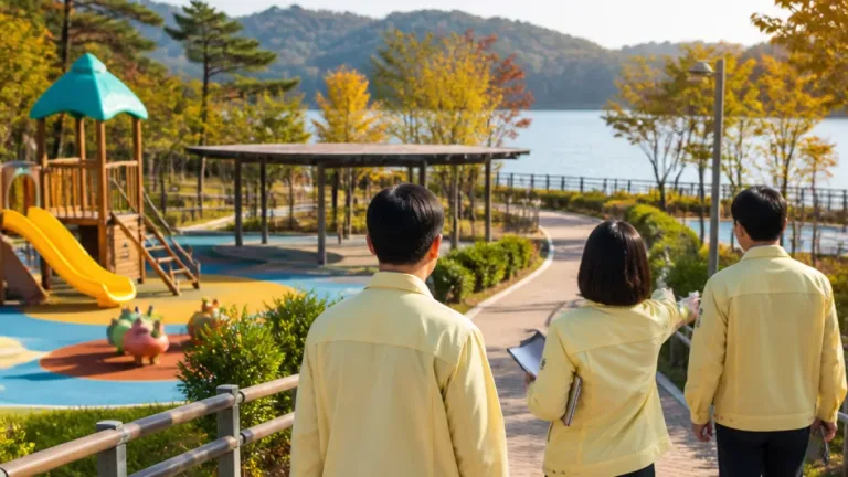 아산시, 신정호 키즈가든·별빛오름길 개장 전 안전 점검
